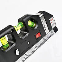 Лазерний рівень з вбудованою рулеткою laser level pro 3| Будівельний рівень| Рівень для будівництва-2284, фото 3