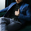 Браслет чоловічий з натуральних каменів COMMANDER чорний з черепом і короною, фото 2