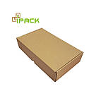 Коробка картонна самозбираюча 355х210х75 мм бура крафт мікрогофрокартон, фото 2