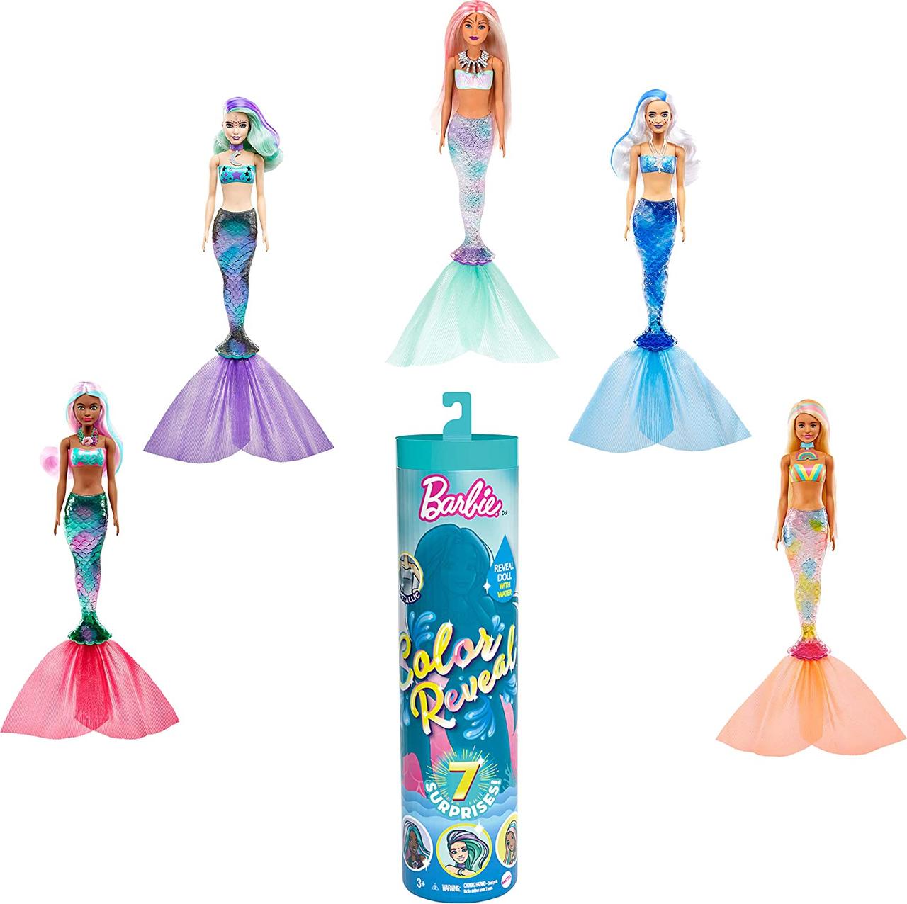 Лялька Барбі з 7 сюрпризами Barbie Color Reveal Doll with 7 Surprises, фото 1