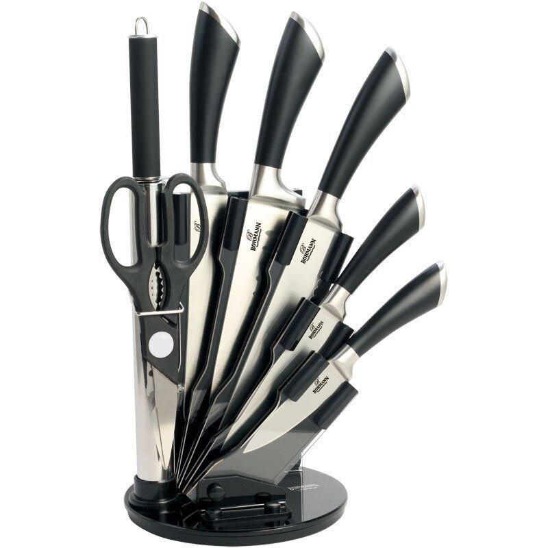 Набір кухонних ножів BOHMANN black 8 предметів Колір чорний 5274