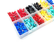 Набір вилкових, штирових наконечників 520 шт. ізольовані клеми, фото 2