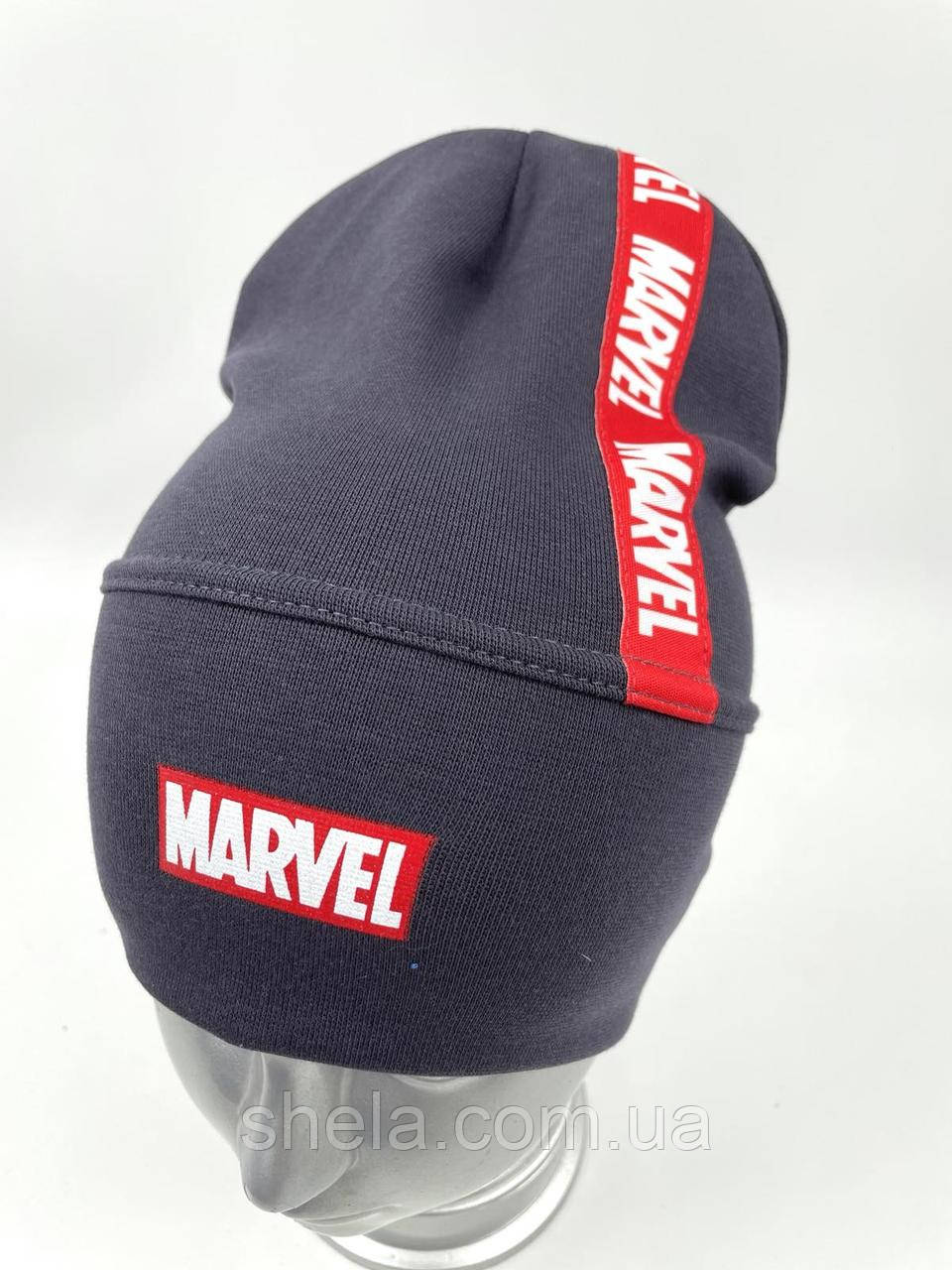 ОПТ, Дитяча трикотажна шапочка ковпак для хлопчика «Marvel», фото 1