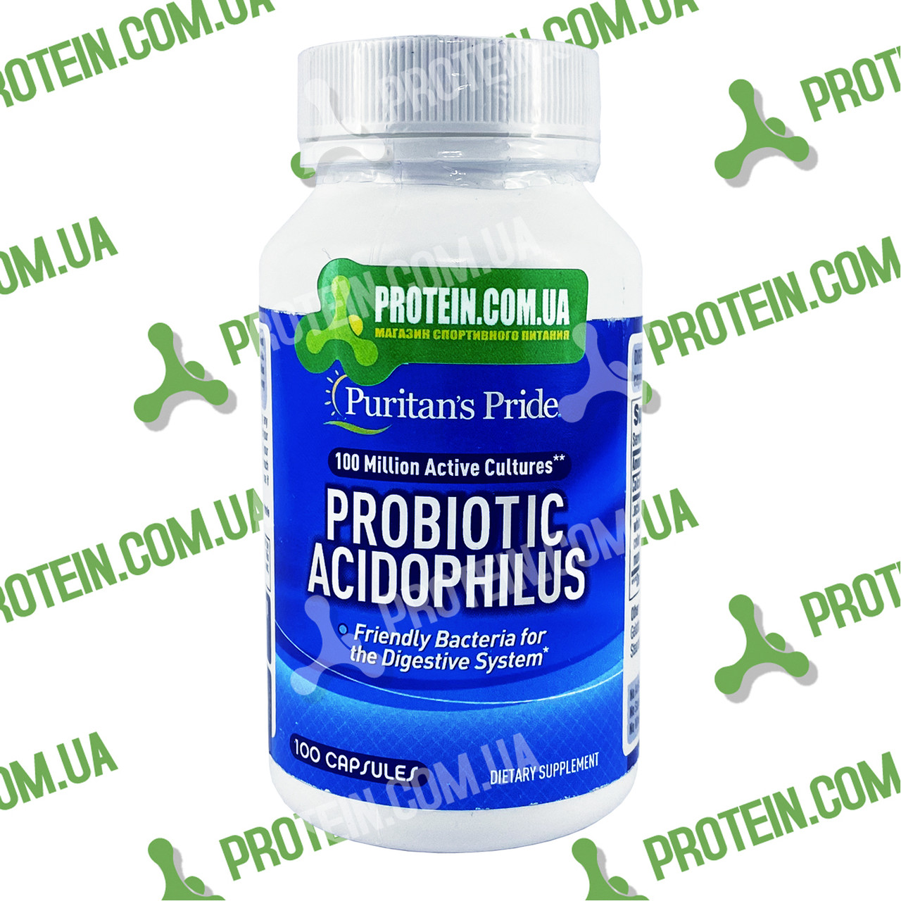 Пробіотики Puritans Pride Probiotic Acidophilus 100 Million Active Cultures, 100 таб
