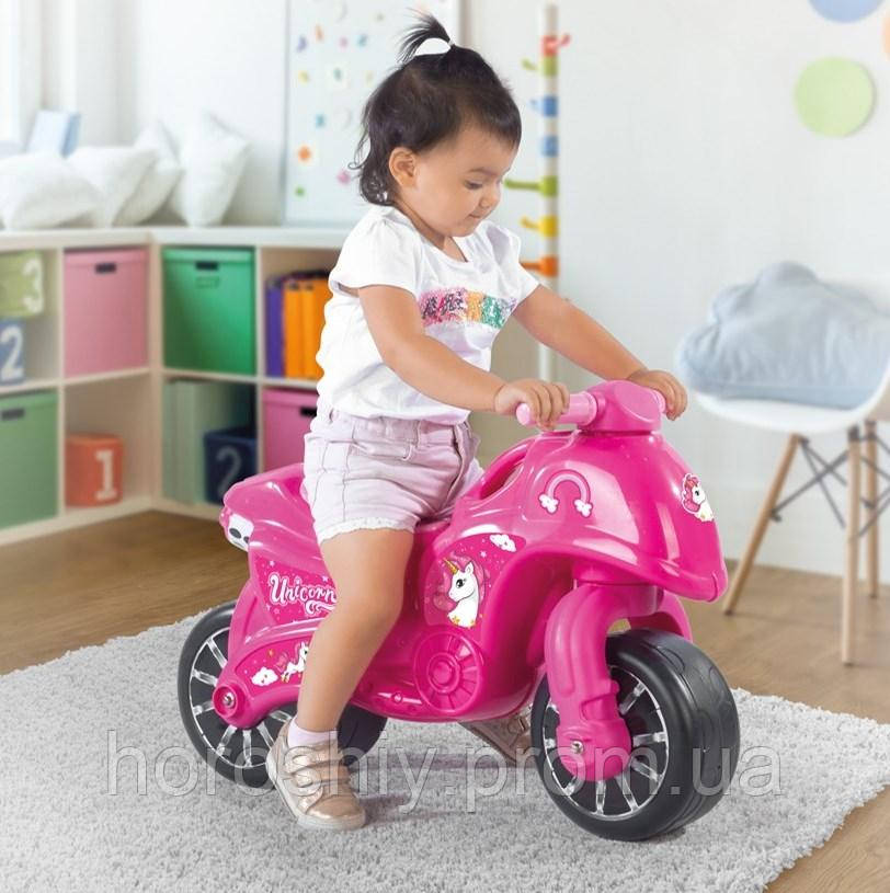 Мотоцикл беговел для дівчинки від 2 років Рожевий Дитячий скутер