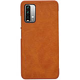 Захисний чохол-книжка Nillkin для Xiaomi Redmi 9T / Redmi Note 9 4G (Qin leather case) Brown Коричневий, фото 3