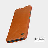 Захисний чохол-книжка Nillkin для Xiaomi Redmi Note 9 5G / Redmi Note 9T (Qin leather case) Brown Коричневий, фото 7