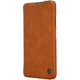 Захисний чохол-книжка Nillkin для Xiaomi Redmi Note 9 5G / Redmi Note 9T (Qin leather case) Brown Коричневий, фото 4