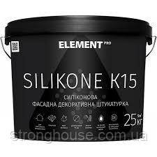 ELEMENT Pro Silikone K15 25 кг Фасадна декоративна штукатурка