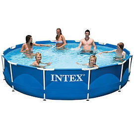 Каркасний басейн Intex 28210-4, 366x76 см (картріджний фільтр-насос 2 006 л/год, підстилка, тент)