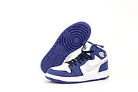 Женские кроссовки Nike Jordan 1 Retro 31915 бело-синие