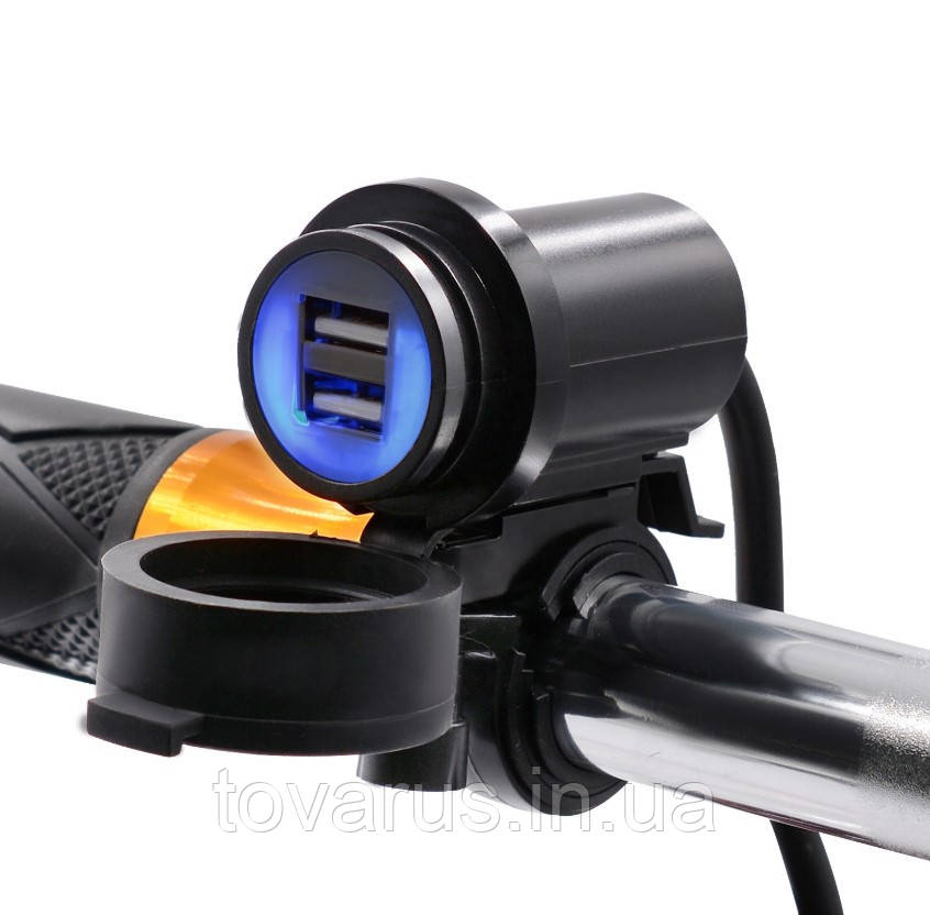 Мото юсб зарядка USB на кермо мотоцикла мопеда скутера