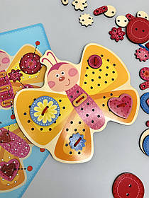 Дерев'яна гра Шнурівка Метелик 17550