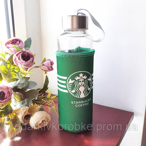 Стеклянная бутылка в чехле "Старбакс", 420 мл, цена 290 грн — Prom.ua ...