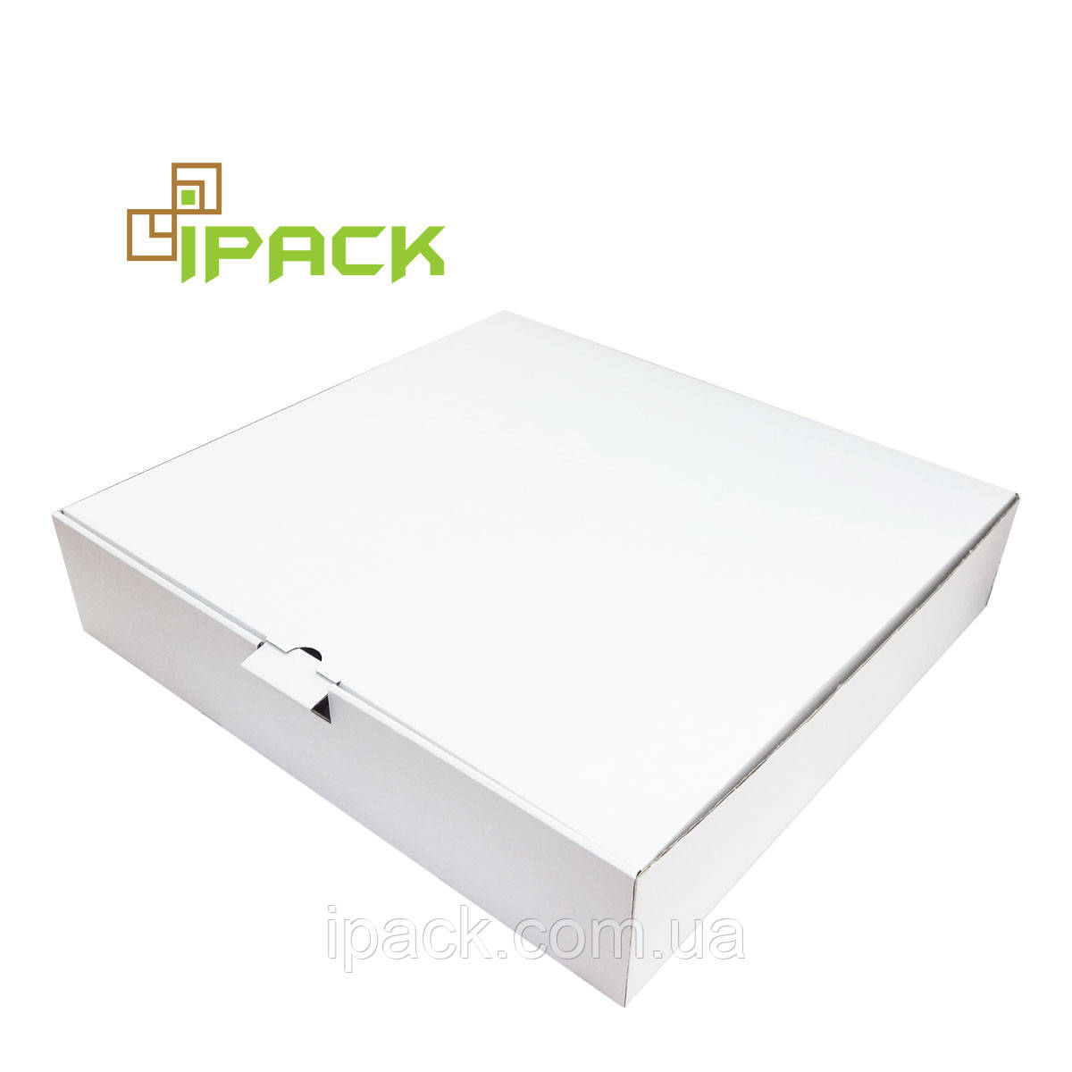 Коробка картонна самозбірна 480х450х100 мм біла мікрогофрокартон