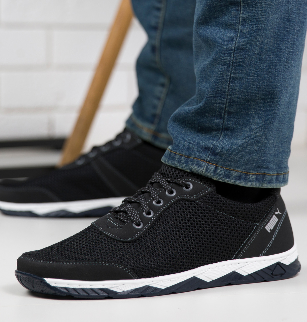 Кросівки чоловічі сітка з прошитою підошвою