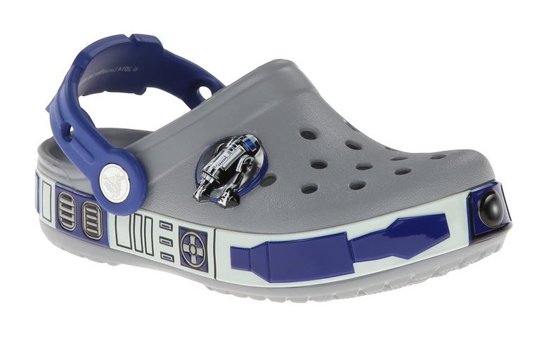 Крокси Зоряні Війни флуоресцент світяться оригінал / Crocs Kids' Crocband Star Wars R2D2 Clog (16277), Сірі