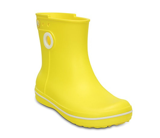 Чоботи гумові унісекс дощовики Крокси з кружечком / Crocs Jaunt Shorty Boot (15769), Жовті 35