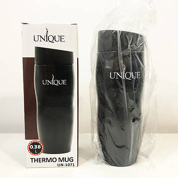 Термокружка UNIQUE UN-1071 0.38 л. Колір чорний