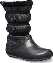 Сапоги зимние женские непромокаемые дутики с мехом / Crocs Women's Crocband Winter Boot (205314), Черные 35