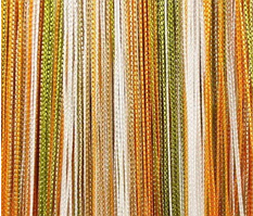 Штори нитки серпанок Веселка 3х3м Оранжевий Молочний Бежевий Оливковий без люрексу