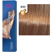 Краска для волос Wella Koleston Perfect ME+ 8/03 Янтарь