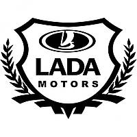 Виниловая наклейка на автомобиль - Lada Motors Щит с логотипом