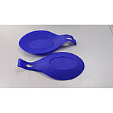 Силіконова підставка під ложку 22,5 х 11,5 х 2,5 см Синя Ytech HH-116, фото 3