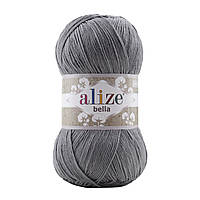 Alize BELLA 100 (Белла 100) № 87 угольно-серый (Пряжа хлопок, нитки для вязания)