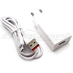 Сетевое зарядное устройство USB 5V, 2.4A + кабель USB to micro USB, 1м