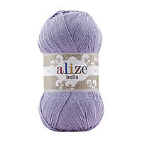 Alize BELLA 100 (Белла 100) № 158 бузковий (Пряжа бавовна, нитки для в'язання)