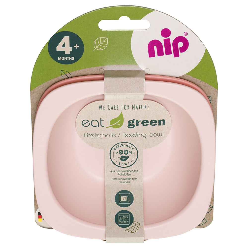 Мисочки для годування глибокі Nip, еко-серія Green, 2 шт., 300 мл, рожевий (37065)