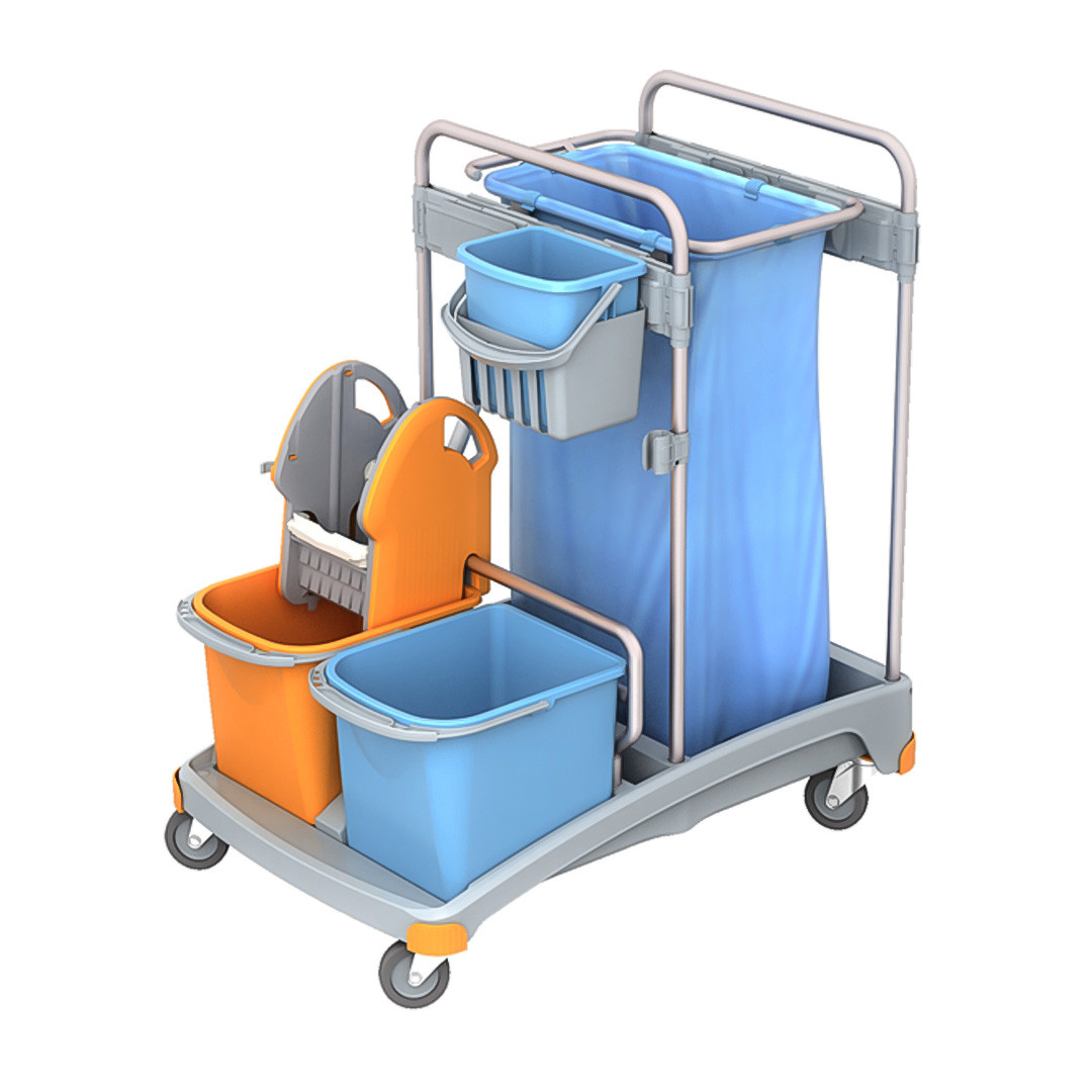 Збиральна візок для готелів Багатофункціональні візки для прибирання Візок для прибирання приміщень Візки відра