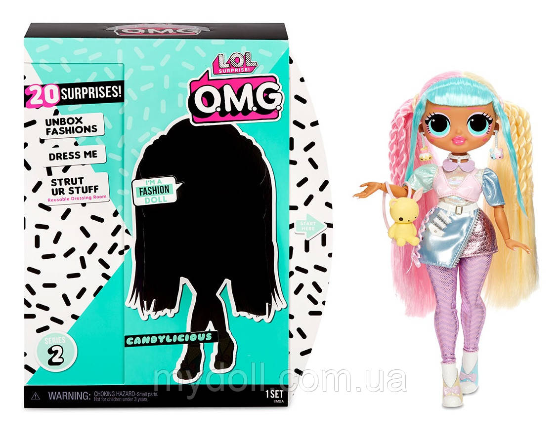 Лялька ЛОЛ ОМГ Леді БОН-БОН LOL OMG Candylicious Цукерочка L.O.L. Surprise! series "O.M.G" S2 серії 2 565109