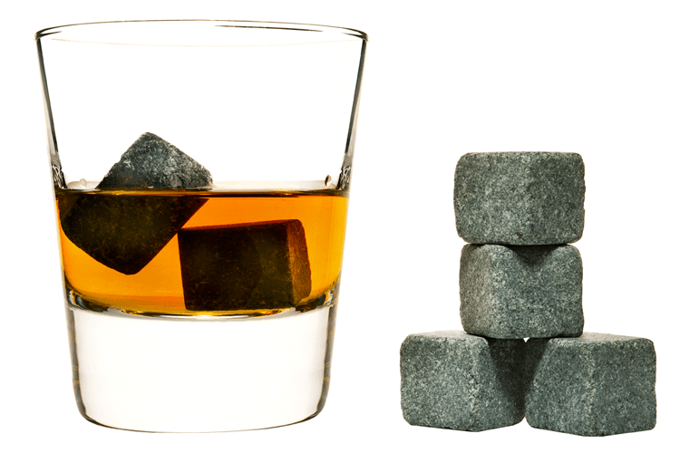 Камені для віскі Whisky Stones Ice Melts 9шт., тканинний мішечок, матеріал - стеатит