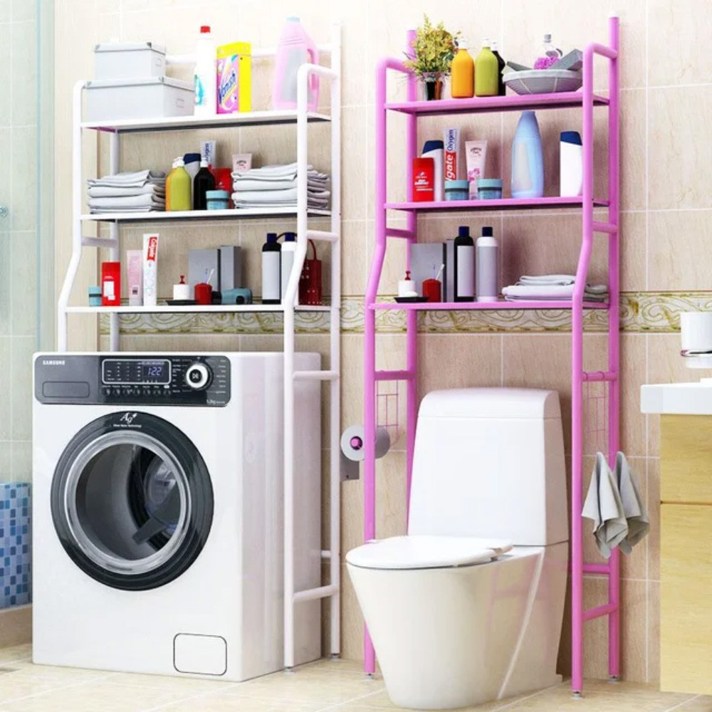 Полиця-стелаж підлоговий над унітазом/ пральною машиною, фото 1