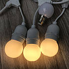 Світлодіодна лампочка 1 Вт, E27 G45 3000К тепла біла куля, для вуличних гірлянд, фото 6