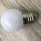 Світлодіодна лампочка 1,2 Вт, E27 G45 2700 K тепла біла куля, для вуличних гірлянд, фото 4