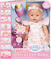 Інтерактивна Лялька пупс Бебі Борн Блакитні очі Baby Born Interactive Baby Doll Blue Eyes