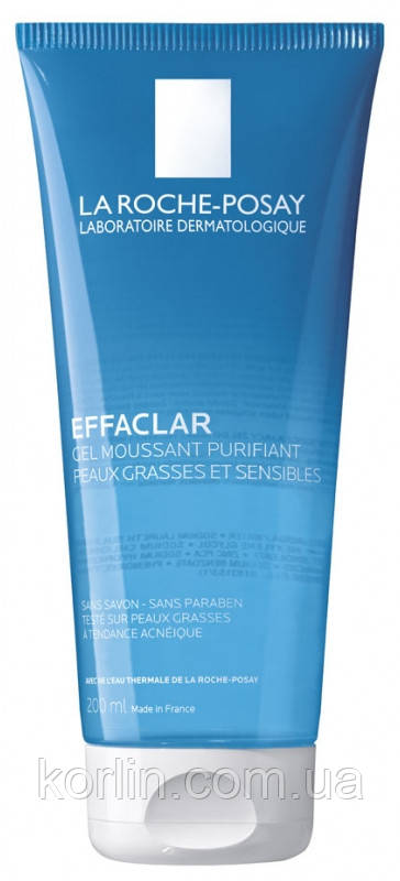 La Roche-Posay Effaclar Gel Гель Очисний Пінкий для Обличчя Ля Рош-Позі Ефаклар ФРАНЦІЯ