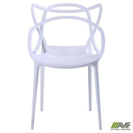 Пластиковий стілець білий AMF Viti пластиковий вуличний садовий