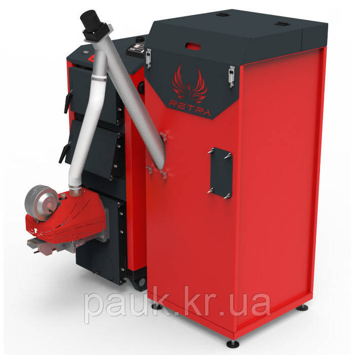 Твердотопливный котел 15 кВт Ретра-5М Combi Comfort STANDART, стальной, автоматизированный, 5 мм - фото 3 - id-p1375990051
