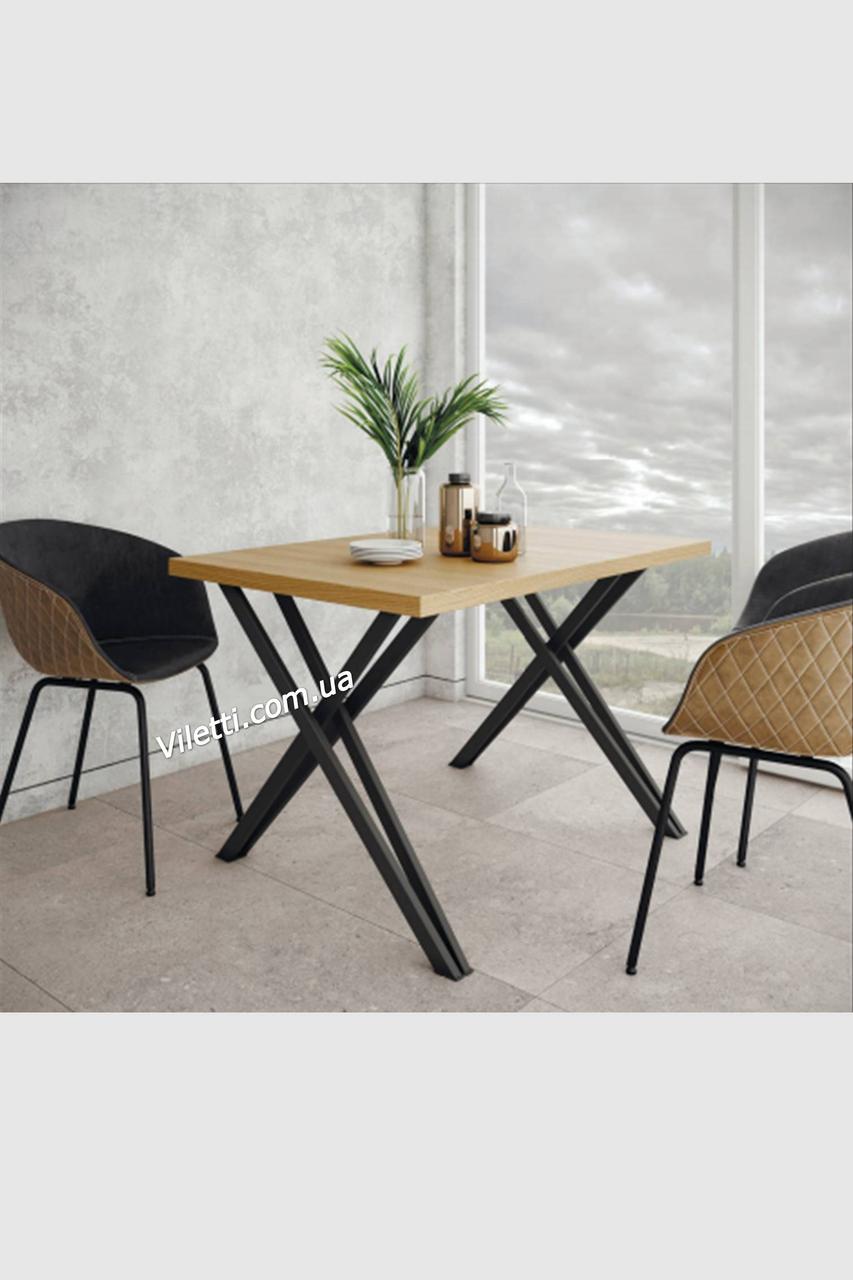 Стіл обідній, кухонний стіл, стіл для кафе в стилі лофт Бруно Метал-Дизайн 1400