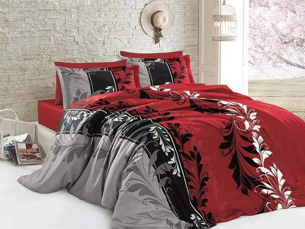 Білизна постільна білизна First Choice SATIN "Eylul Kirmizi" S 226, фото 1