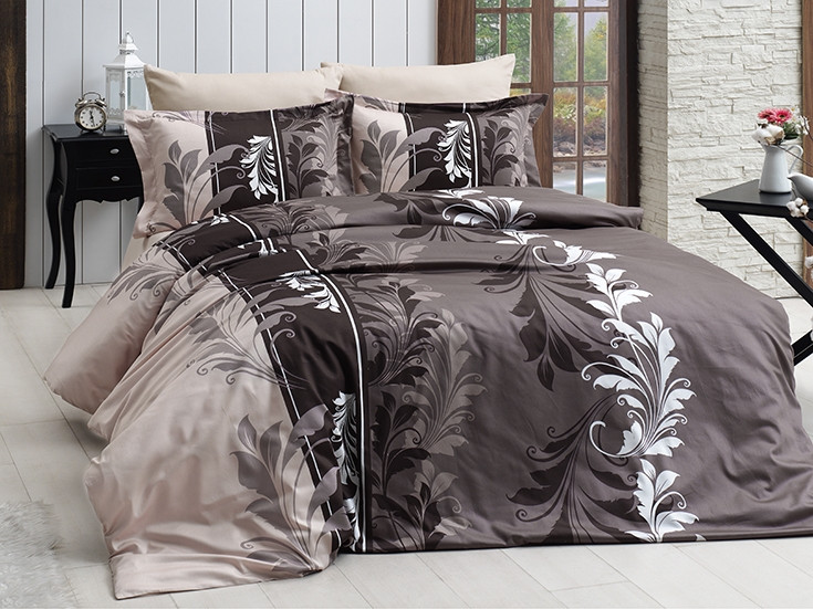 Білизна постільна білизна First Choice SATIN "Eylul Kahve" S 231