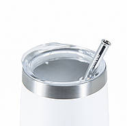 Термостакан для напоїв із сталевою трубочкою Cheeki Wine Tumbler Spirit White (320 мл), фото 4