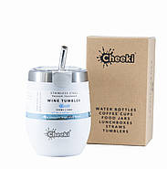 Термостакан для напоїв із сталевою трубочкою Cheeki Wine Tumbler Spirit White (320 мл), фото 5
