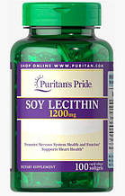 Соєвий лецитин Puritan's Pride Soy Lecithin 1200 mg 100 Softgels