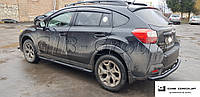 Пороги боковые труба с листом Subaru XV (2011-2017) D42