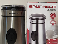 Електрична кавомолка для дому Grunhelm GC-3250S міні кавомолки ножові подрібнювач кавових зерен, фото 3